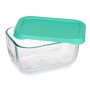 Lunch box Pasabahce 1113313-53733 SNOW BOX Green Transparent Glass Polyethylene 420 ml (12 Units)