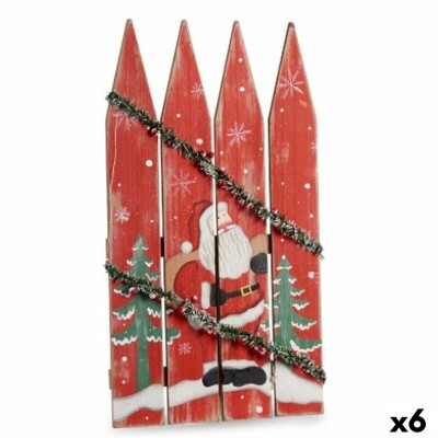 Décoration Suspendue Krist+ HLS210003-1 HLS210003-1 Blanc Rouge Vert Plastique Bois MDF Père Noël 34,7 x 4 x 60 cm Panneau Lumiè