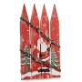 Décoration Suspendue Krist+ HLS210003-1 HLS210003-1 Blanc Rouge Vert Plastique Bois MDF Père Noël 34,7 x 4 x 60 cm Panneau Lumiè
