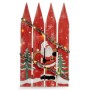 Décoration Suspendue Krist+ HLS210003-1 HLS210003-1 Blanc Rouge Vert Plastique Bois MDF Père Noël 34,7 x 4 x 60 cm Panneau Lumiè