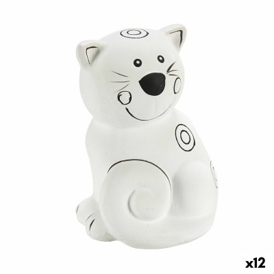 Paint Your Own Money Box Pincello 19280 19280 Ceramic Cat 9 x 11,8 x 8,5 cm (12 Units)