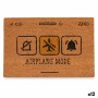 Paillasson Gift Decor FELPUDO AIRPLANE MOD Airplane Mode Jaune Noir Naturel PVC Fibres de coco 60 x 1 x 40 cm (12 Unités)