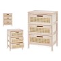 Caisson à Tiroirs Rattan Naturel 40 x 58 x 29 cm 3 tiroirs