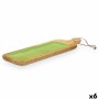 Snack tray Gift Decor MALI-798 G MALI-798 G Green 50,7 x 3 x 14 cm (6 Units)