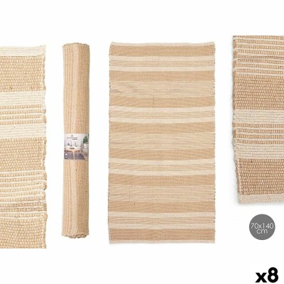Tapis Gift Decor NO.01 NO.01 Blanc Marron 70 x 140 cm (8 Unités)