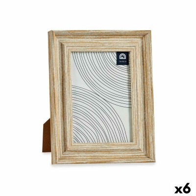 Photo frame Gift Decor 636588H 636588H Brown Golden Wood Glass Crystal polystyrene Plastic (6 Units)