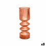 Vase Gift Decor VGSY0823S-R VGSY0823S-R Orange Tuile Verre Rayures 8 x 23 x 8 cm (8 Unités)