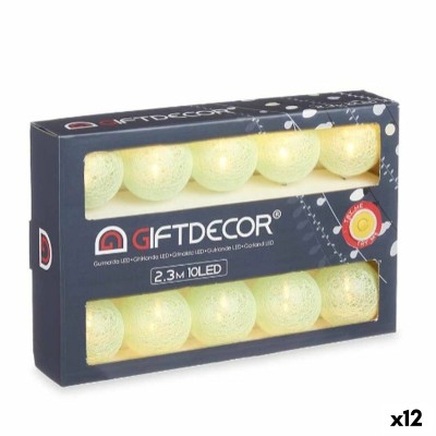 Wreath of LED Lights Gift Decor BL-005 BL-005 Green 2,3 m 31 x 20 x 6,5 cm Ball (12 Units)