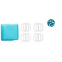 Rideau de Douche Berilo SC-POLY-UD1-BLUE SC-POLY-UD1-BLUE Bleu Polyester 180 x 180 cm 30 x 5 x 19 cm Points (12 Unités)