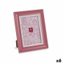 Photo frame Gift Decor 636395 636395 Pink Crystal Plastic (6 Units)