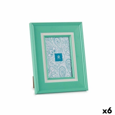 Photo frame Gift Decor 636916A 636916A Green Crystal Plastic (6 Units)