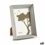 Cadre photo Gift Decor WPC0235MS-1 WPC0235MS-1 Argenté verre Plastique (6 Unités)