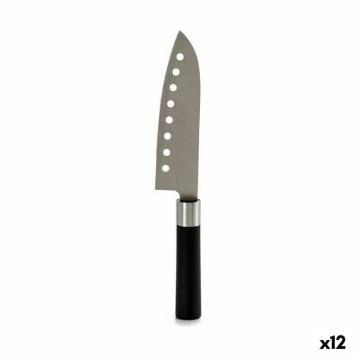 Couteau de cuisine Kinvara KT11-5604S03 KT11-5604S03 Noir Argenté Acier inoxydable Plastique 5 x 30 x 2,5 cm (12 Unités)