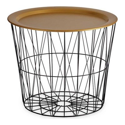 Table d'appoint Gift Decor JY21093M JY21093M Noir Doré 52 x 40 x 52 cm