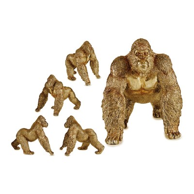 Decorative Figure Gift Decor XS210410 XS210410 Golden Gorilla 30 x 35 x 44 cm