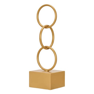 Figurine Décorative Gift Decor JY21056G JY21056G Doré Anneaux 12,5 x 40,5 x 12,5 cm