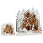 Figurine Décorative Krist+ YF19-110 YF19-110 Blanc Marron ville 44 x 44,5 x 6 cm Noël