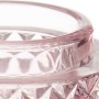 Candleholder Gift Decor 64296 Pink Glass 9 x 8,8 x 9 cm