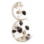 Hanging decoration Gift Decor M1312 M1312 Blue Copper Golden Metal Flowers 80 x 151 x 5,5 cm Mural