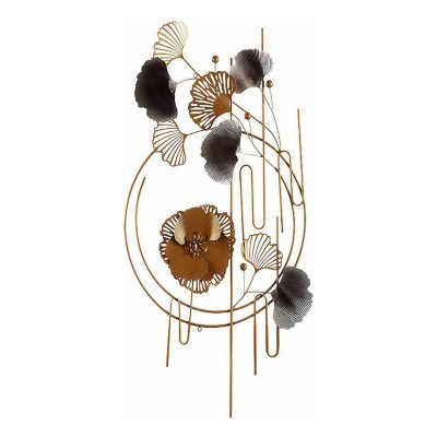 Hanging decoration Gift Decor M1315 M1315 Blue Copper Golden Metal Flowers Abstract 63 x 121 x 9,5 cm Mural