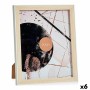 Photo frame Gift Decor WPC1920MG-4-WH WPC1920MG-4-WH White Brown Glass polypropylene (6 Units)