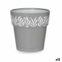 Self-watering flowerpot Stefanplast 88301 Gaia White Grey Plastic 15 x 15 x 15 cm (12 Units)