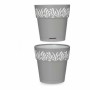 Self-watering flowerpot Stefanplast 88301 Gaia White Grey Plastic 15 x 15 x 15 cm (12 Units)