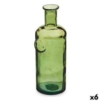 Bouteille décorative Gift Decor 2438/35-G Stamp Vert 11,7 x 33,5 x 11,7 cm Décoration (6 Unités)