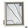 Cadre photo Gift Decor 636907S 636907S Marron Gris Bois verre Verre polystyrène Plastique (6 Unités)