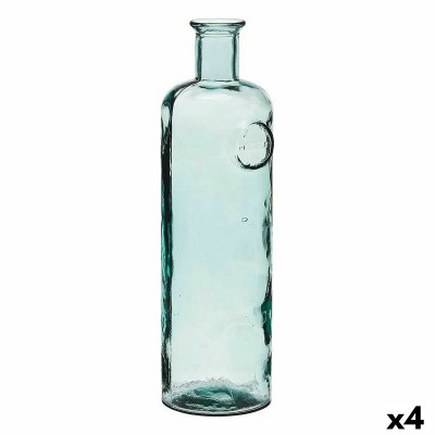 Decorative bottle Gift Decor 2438/45 Stamp Transparent 14 x 44 x 13 cm Decoration (4 Units)