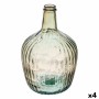 Bouteille décorative Gift Decor 2255/04R-CH 2255/04R-CH Transparent Champagne Rayures 4 L 17 x 29 x 17 cm Décoration (4 Unités)