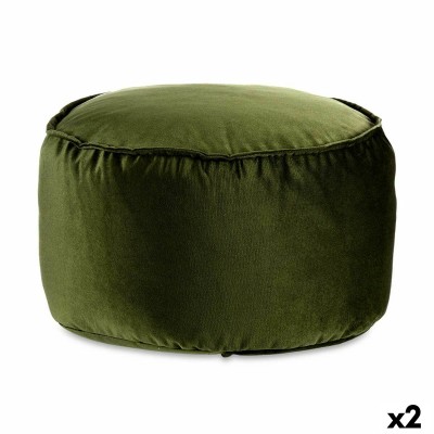 Pouf Gift Decor ROUNDY-VERDE ROUNDY-VERDE Vert polystyrène Velours (2 Unités)