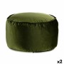 Pouffe Gift Decor ROUNDY-VERDE ROUNDY-VERDE Green polystyrene Velvet (2 Units)