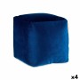 Pouf Gift Decor QUADRADO-AZUL QUADRADO-AZUL Bleu polystyrène Velours (4 Unités)