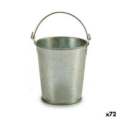 Cache-pot Ibergarden A60262-B A60262-B Argenté Zinc Seau 15,5 x 11 x 11 cm 11,5 x 10 x 10 cm 11,5 x 15,5 x 10 cm (72 Unités)