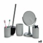 Ensemble de Bain Berilo CN-B6369-G CN-B6369-G Gris polypropylène 16,5 x 29,5 x 17 cm 4 Pièces (6 Unités)