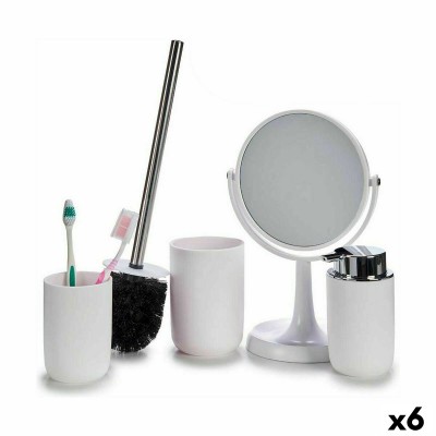 Bath Set Berilo CN-B6369-W CN-B6369-W White polypropylene 16,5 x 29,5 x 17 cm 4 Pieces (6 Units)