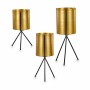 Set of Planters Gift Decor JY18626 JY18626 Black Golden Metal 11,5 x 28,5 x 11,5 cm (6 Units)