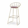 Stool Gift Decor 026SILLA BAR B 026SILLA BAR B Pink Golden Polyester Iron 51 x 94 x 52 cm (2 Units)