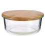 Round Lunch Box with Lid Vivalto LHB-HR-950F LHB-HR-950F Transparent Bamboo Borosilicate Glass (12 Units)