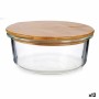 Round Lunch Box with Lid Vivalto LHB-HR-620F LHB-HR-620F Transparent Bamboo Borosilicate Glass (12 Units)