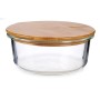 Round Lunch Box with Lid Vivalto LHB-HR-620F LHB-HR-620F Transparent Bamboo Borosilicate Glass (12 Units)