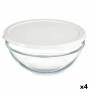 Round Lunch Box with Lid Pasabahce 1113327-53573 Chefs White 1,7 L (4 Units)
