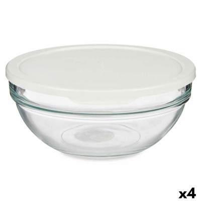 Round Lunch Box with Lid Pasabahce 1113326-53563 Chefs White 1,135 L (4 Units)