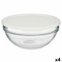 Round Lunch Box with Lid Pasabahce 1113326-53563 Chefs White 1,135 L (4 Units)