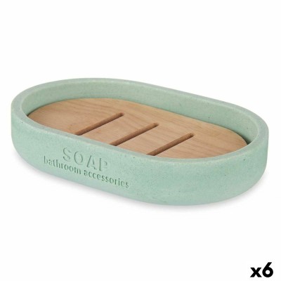 Soap dish Berilo B5456BC-4 - 456 B5456BC-4 - 456 Mint Resin Bamboo 12,5 x 2,5 x 8,5 cm (6 Units)