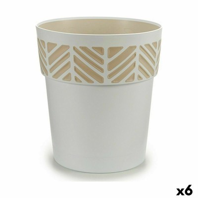 Self-watering flowerpot Stefanplast 94600 Orfeo White Plastic 29 x 29 x 29 cm (6 Units)