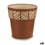 Self-watering flowerpot Stefanplast 94551 Orfeo Terracotta Plastic 25 x 25 x 25 cm (6 Units)