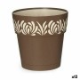 Self-watering flowerpot Stefanplast 88402 Gaia Brown Plastic 19 x 19 x 19 cm (12 Units)