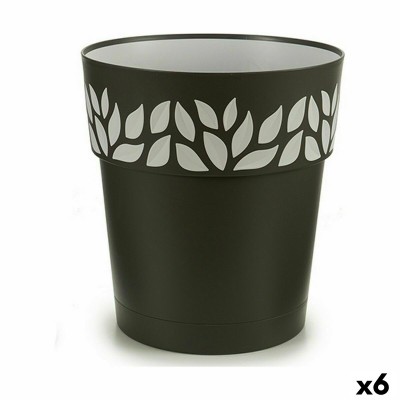 Pot auto-arrosant Stefanplast 94153 Cloe Anthracite Plastique 29 x 29 x 29 cm (6 Unités)